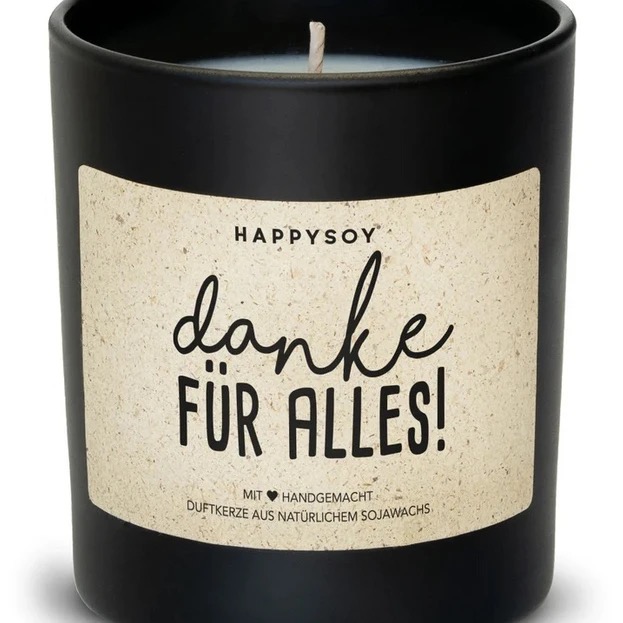 Duftkerze danke für alles von Happysoy