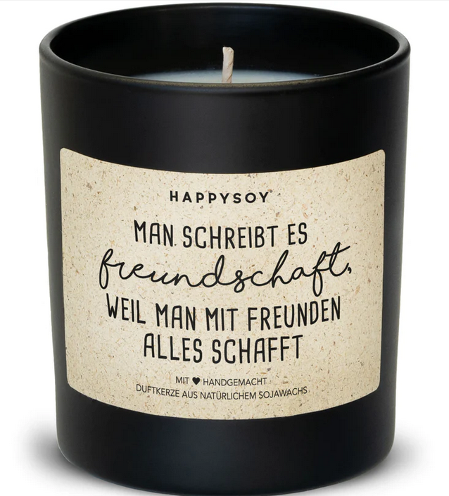 Duftkerze Man schreibt es Freundachaft von Happysoy