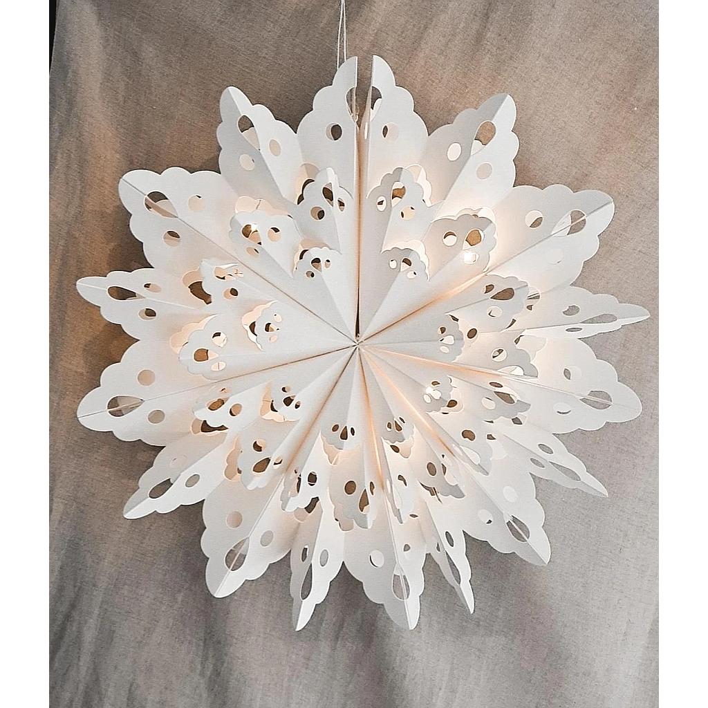 LED Papierstern weiß 40 cm