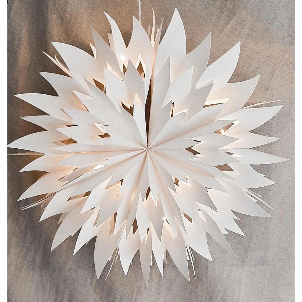 LED Papierstern weiß 40 cm 