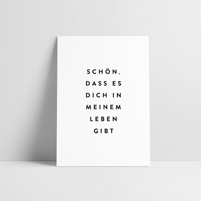 Postkarte Schön das es dich gibt