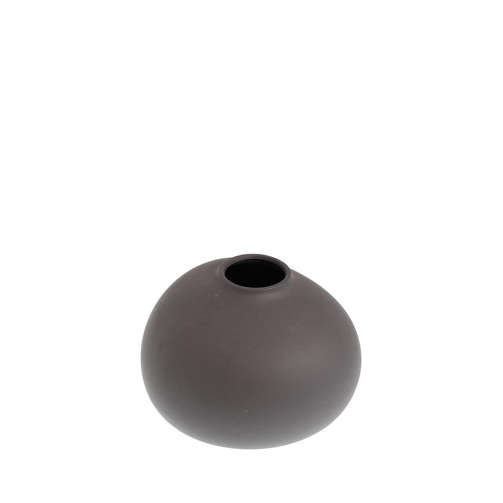Vase KÄLLA small dark grey round von Storefactory