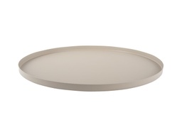 [2100000003136] Metalltablett beige ø40 rund