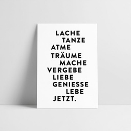 [2100000000357] Postkarte LACHE TANZE ATME