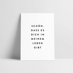 [2100000000838] Postkarte Schön das es dich gibt