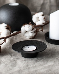 [2100000000999] Teelichthalter Tveta small black von Storefactory