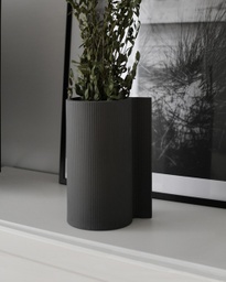 [2100000000678] Vase Vassunda dark grey von Storefactory