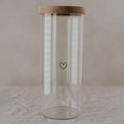 [2100000001330] Vorratsglas Herz schwarz 25 cm 